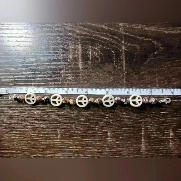 Handmade beaded bracelet peace - Picture 5 of 5